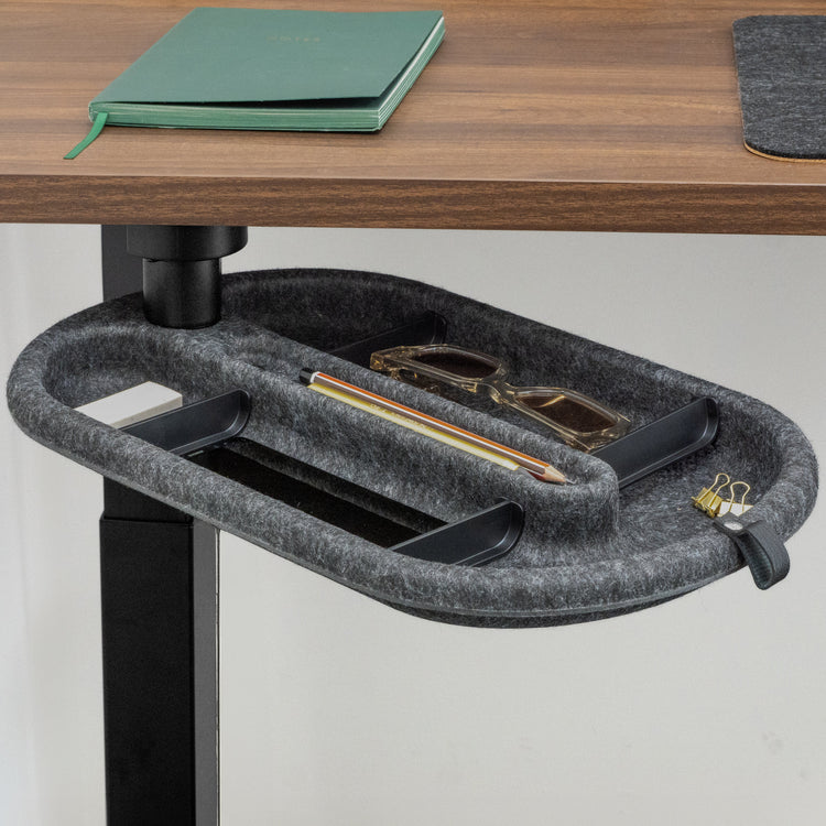 Under Desk spin drawer felt