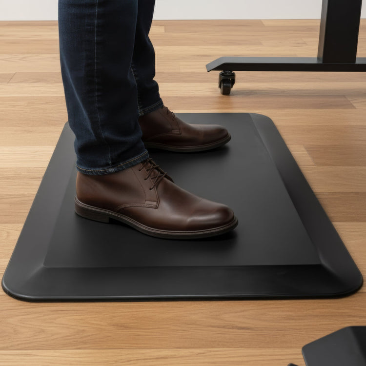 Anti fatigue mat in home office setting