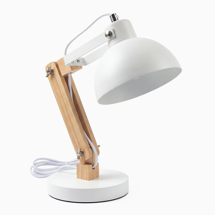 Desky axis plug in lamp in white