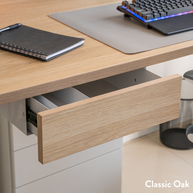 classic oak under desk drawer