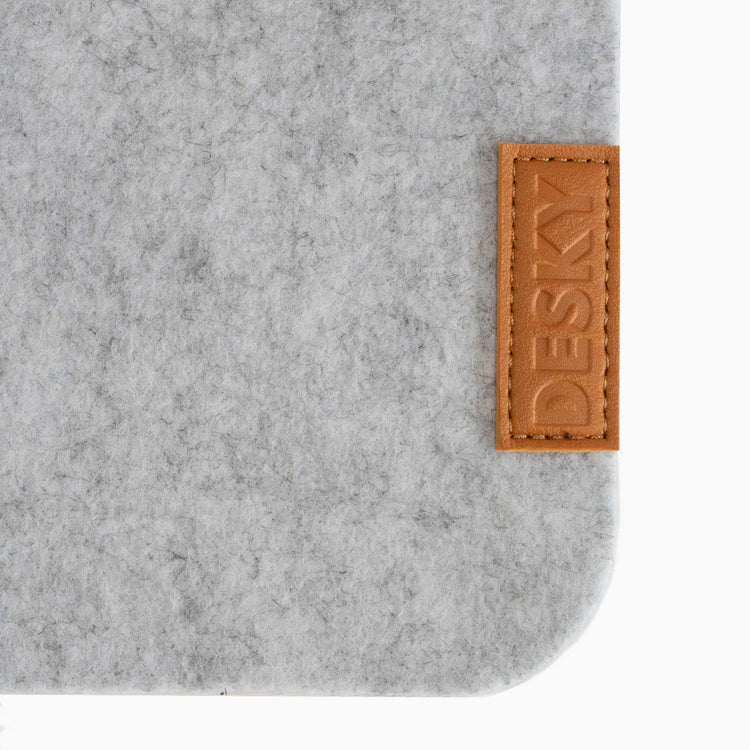 desky cork felt desk pad light grey colour