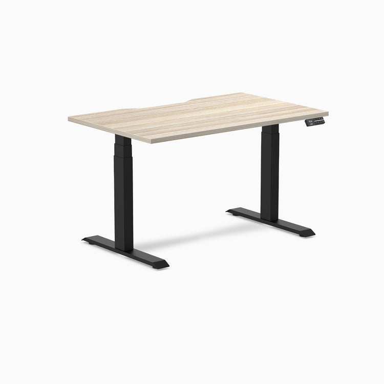 Desky Dual Scalloped Laminate Sit Stand Desk