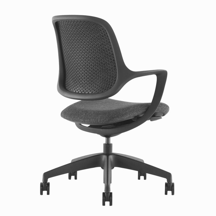 Black evoque low back chair
