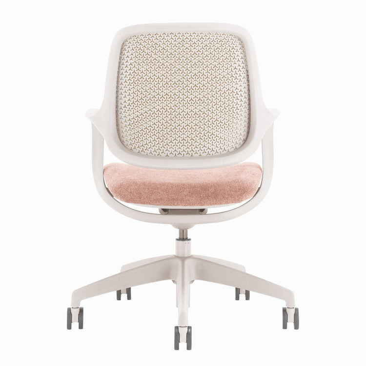 Cute ergonomic office chair in peach