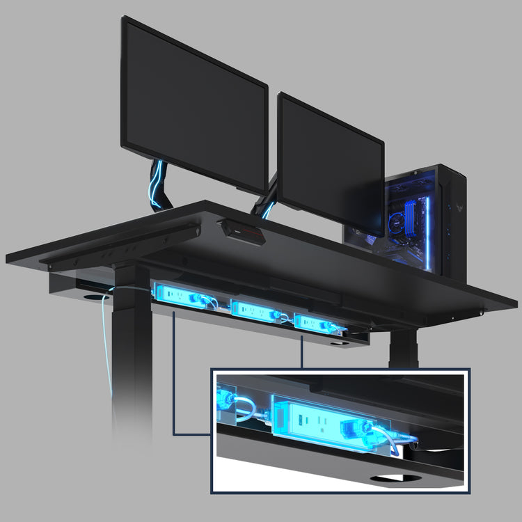 Cable channel attachment - Desky desk