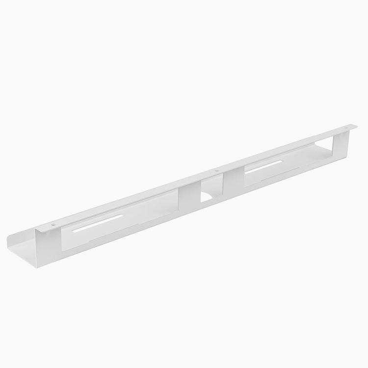 Desky mini cable and power tray in white no power