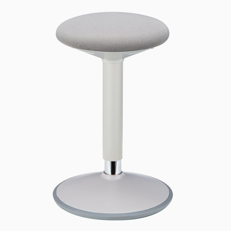 Minimalist white ergonomic stool