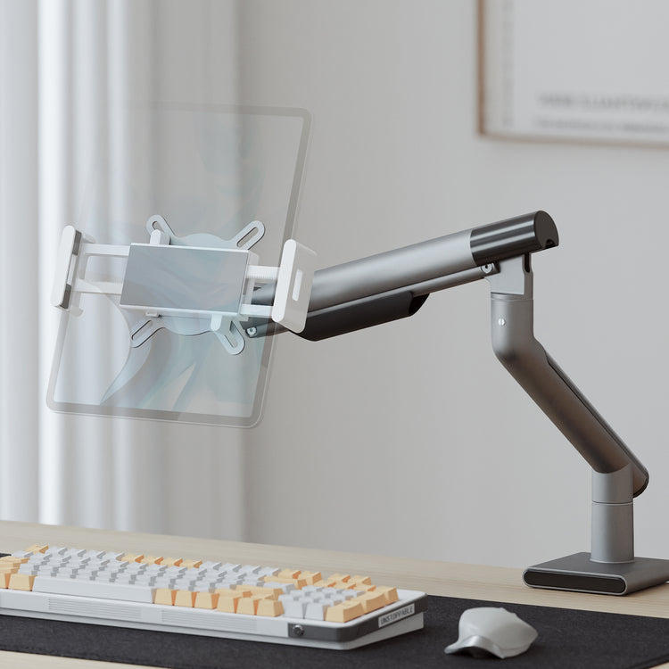 Desky Universal VESA Tablet Holder attached on Desky arm