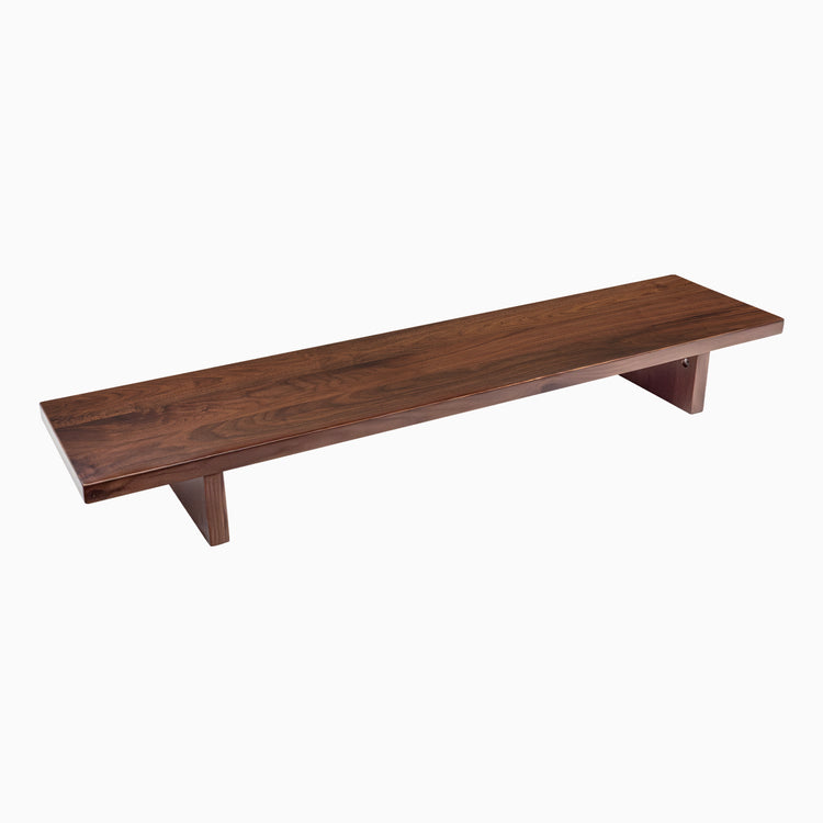 desky wooden monitor stand - walnut