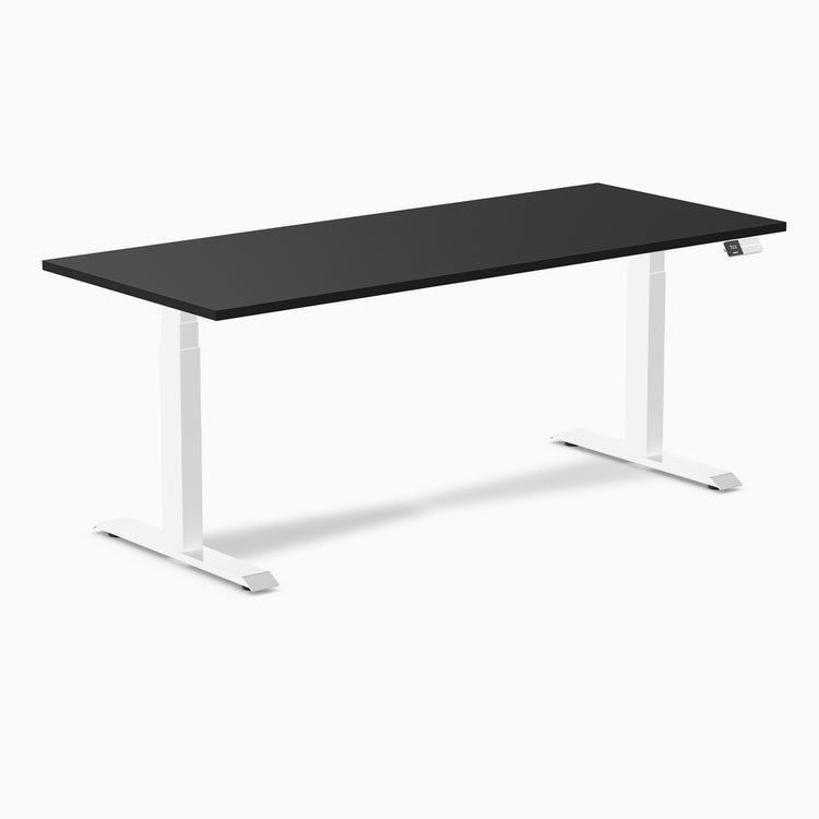 Desky Alpha Dual straight Sit Stand Gaming Desk 1800mm white legs