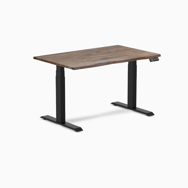 Dual hardwood natural walnut standing desk - Desky