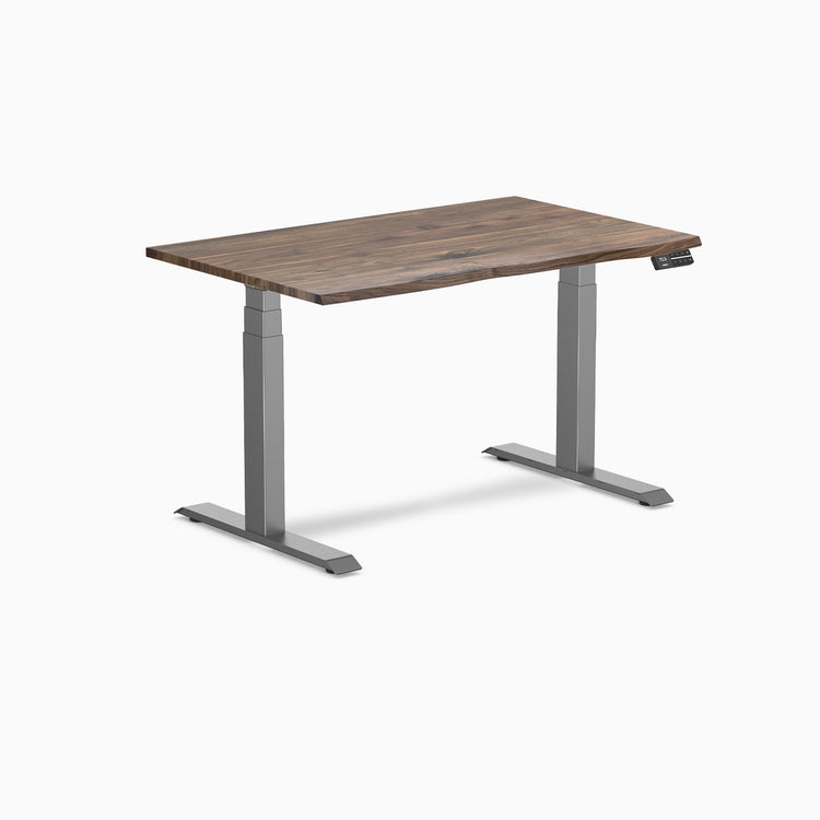 Dual motor standing desk hardwood natural walnut - Desky