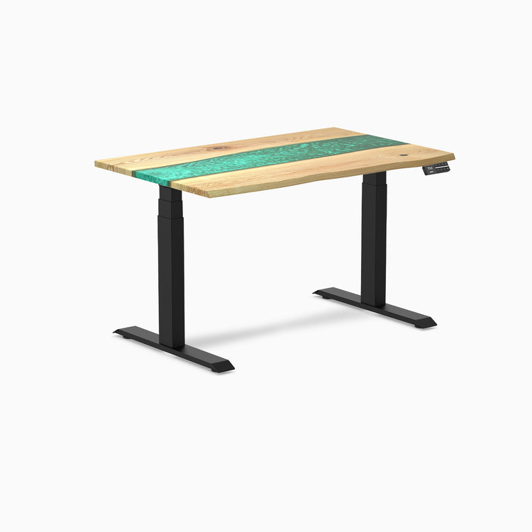 Desky dual resin ash emerald river 1200mm in black