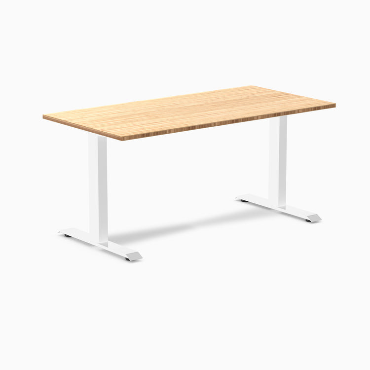 Desy fixed bamboo desk 1500mm in white