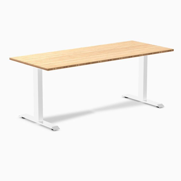 Desy fixed bamboo desk 1800mm in white