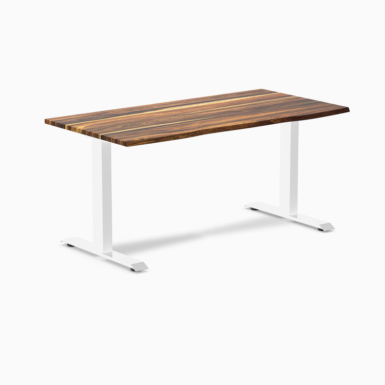 Desky fixed hardwood desk Pheasant 1500mm in white legs