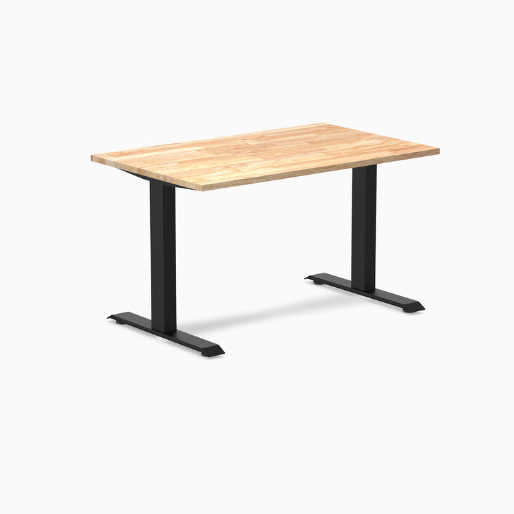 Fixed rubberwood natural 1200mm in black legs
