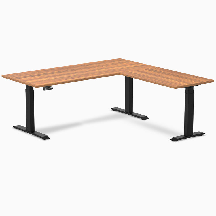 Desky L-shape dual 1800mm prime oak in black