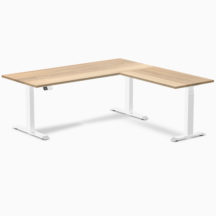 L-shape dual hardwood ash 1800mm in white
