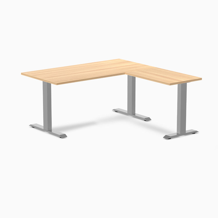zero laminate L-shape 1500mm in sublime with gray legs