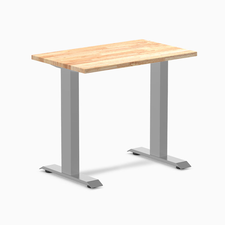 Desky mini fixed rubberwood natural 800mm in gray legs