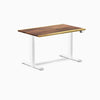 Desky Dual Hardwood Sit Stand Desk - Saman 1200 mm white frame
