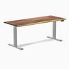 Desky Dual Hardwood Sit Stand Desk - Saman 1800mm grey frame