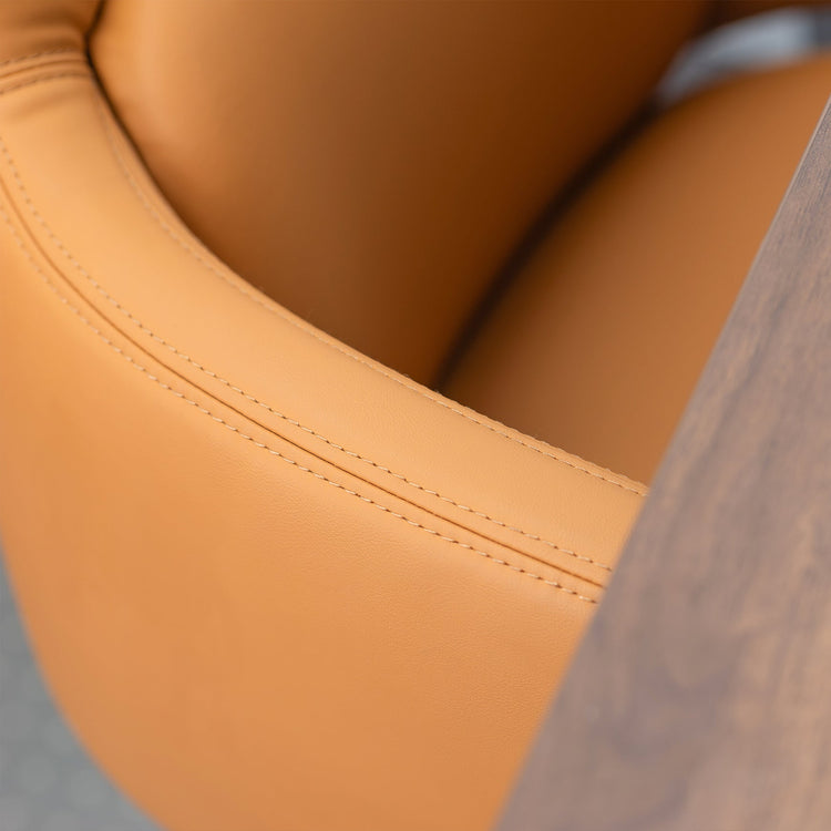 Arco office chair close up stitch