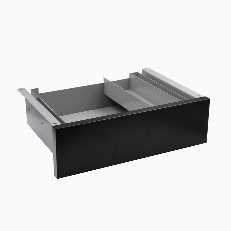black drawer in grey frame