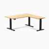 Desky Bamboo L-Shape Sit Stand Desk image 24