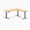 Desky Bamboo L-Shape Sit Stand Desk image 23