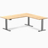Desky Bamboo L-Shape Sit Stand Desk image 26