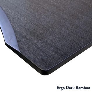 Desky Dark Bamboo Ergo Edge Desktop