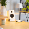 Desky Cube Cordless Desk Lamp in white on desk