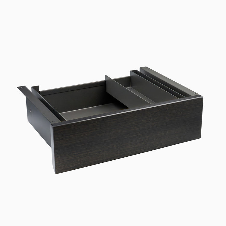 dark bamboo minimal drawer in space grey frame