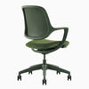 Low back ergonomic office chair in dark green