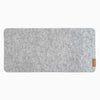 desky cork felt desk pad light grey
