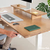 Desky Dual White Oak Hardwood Sit Stand Desk Setup