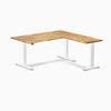 Desky Hardwood L-Shape Sit Stand Desk image 136