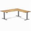 Desky Hardwood L-Shape Sit Stand Desk image 141
