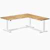 Desky Hardwood L-Shape Sit Stand Desk image 140
