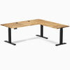 Desky Hardwood L-Shape Sit Stand Desk image 147