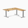 Desky Hardwood L-Shape Sit Stand Desk image 146