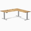 Desky Hardwood L-Shape Sit Stand Desk image 150