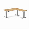 Desky Hardwood L-Shape Sit Stand Desk image 145