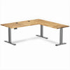 Desky Hardwood L-Shape Sit Stand Desk image 149