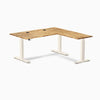 Desky Hardwood L-Shape Sit Stand Desk image 144