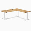 Desky Hardwood L-Shape Sit Stand Desk image 148