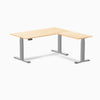 Desky Hardwood L-Shape Sit Stand Desk image 74