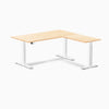 Desky Hardwood L-Shape Sit Stand Desk image 72